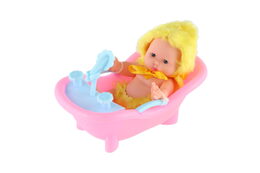 Miminko panenka ve vaničce plast 12cm 3 druhy 12ks v boxu