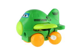 Letadlo s očima mávající křídla na natažení plast 8cm 6 barev 12ks v boxu