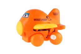 Letadlo s očima mávající křídla na natažení plast 8cm 6 barev 12ks v boxu