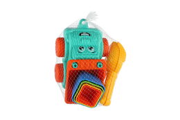 Sada na písek 6ks plast auto na volný chod s doplňky 2 barvy v síťce 16x13x21cm 12m+