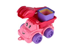 Sada na písek 6ks plast auto na volný chod s doplňky 2 barvy v síťce 16x13x21cm 12m+