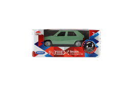 Auto Welly Škoda 1:60 kov/plast 7cm mix druhů na volný chod v krabičce 10x4x4cm 36ks v boxu