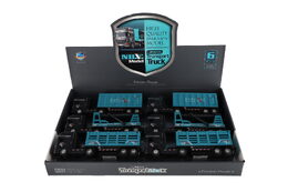 Auto nákladní s vlekem plast 26cm na setrvačník 3 druhy 6ks v boxu