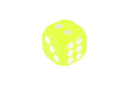 Kostka hrací svítící silikon 4x4cm 6 barev 12ks v boxu