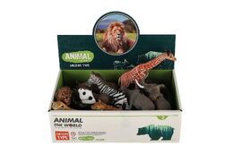 Zvířátka safari ZOO plast 13-18cm mix druhů 12ks v boxu