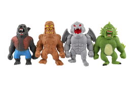 Příšera antistresová natahovací plněná pískem 270g silikon 15cm 4 druhy v sáčku 12ks v boxu