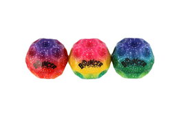 Míček extrémně skákací duhový pěna 6cm mix barev 12ks v boxu