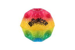 Míček extrémně skákací duhový pěna 6cm mix barev 12ks v boxu
