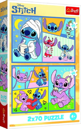 Puzzle 2x70 Lilo&Stitch - Se Stitchem není nuda 27,5x18cm v krabici 19x29x4cm