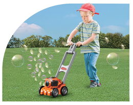 Bublifuk sekačka + náplň plast 17x50cm na baterie se světlem v krabici 30x25x20cm