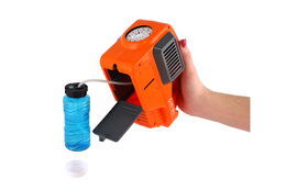 Bublifuk sekačka + náplň plast 17x50cm na baterie se světlem v krabici 30x25x20cm