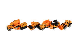 Auto stavební mini kov/plast 7cm volný chod mix druhů 12ks v boxu
