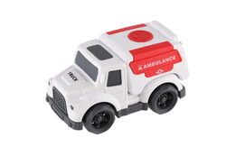 Auto nákladní Eco plast 10cm na volný chod mix druhů 12ks v boxu 18m+