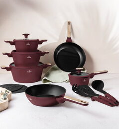 BERLINGERHAUS Sada nádobí s titanovým povrchem 15 ks Leonardo Nordic Collection BH-8306