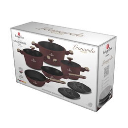 BERLINGERHAUS Sada nádobí s titanovým povrchem 10 ks Leonardo Nordic Collection BH-8305