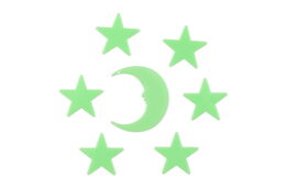 Teddies Hvězdy svítící ve tmě 5,5cm plast na kartě 12x20cm