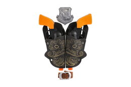 Teddies Pistole s pouzdrem 2ks kovbojská sada plast 16cm 2ks s doplňky v krabici