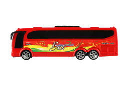 Teddies Autobus plast 25cm na setrvačník asst 2 barvy v krabičce