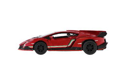 Auto Kinsmart Lamborghini Veneno kov 13cm na zpětné natažení asst 4 barvy 12ks v