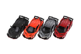 Auto Kinsmart Lamborghini Veneno kov 13cm na zpětné natažení asst 4 barvy 12ks v
