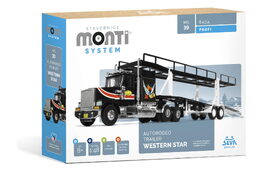 Stavebnice Monti 39 Autorodeo trailer Western star 1:48 v krabici 32x20x7,5cm