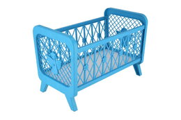 Směr Postýlka pro panenky bez soupravy plast 32x47x26cm v krabici