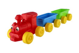 Vlak + 2 vagóny plast 60cm v síťce