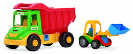 Auto multitruck s nakladačem plast 38cm asst 2 barvy v síťce 12m+ Wader