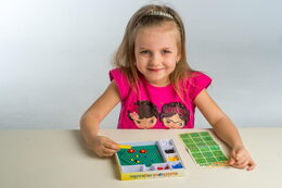 Mozaika kuličková s pinzetou malá 250 ks plast 12x12cm v krabičce