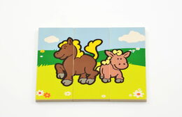 Puzzle Moje první zvířátka dřevěné 18 dílků pro nejmenší v krabičce 13x11,5x4,5c