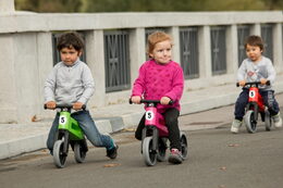 Teddies Funny Wheels Sport 2v1 růžové s gumovými koly