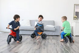 Teddies Funny Wheels Sport 2v1 červené s gumovými koly
