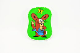 Pískací polštářek Krtek plast 9x12cm asst 6 druhů 6 barev v sáčku