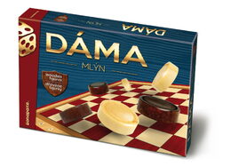 Dáma + mlýn společenská hra v krabici 33x23x4cm