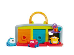Garáž s autíčky 3ks + doplňky plast 30x14x13cm v krabici 2+