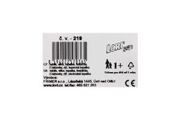 Lori 219 Kbelík sítko lopatka kupecká lopatka hrabičky plast v síťce 20x28x12cm 12m+