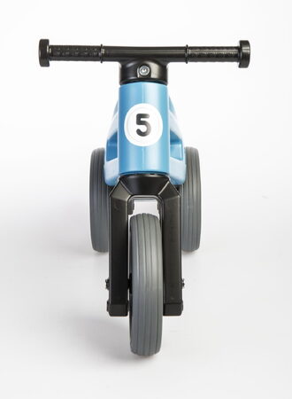 Teddies Funny Wheels Sport 2v1 modrá s gumovými koly v krabici
