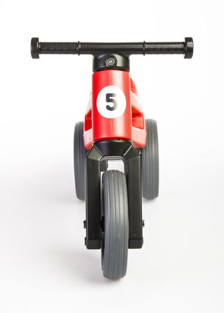 Teddies Funny Wheels Sport 2v1 červené s gumovými koly v krabici