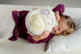 Teddies Sovička Usínáček plyš 25cm na baterie se světlem se zvukem