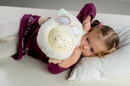 Teddies Sovička Usínáček plyš 25cm na baterie se světlem se zvukem