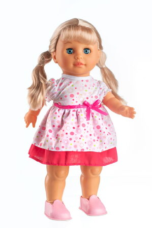 Teddies Panenka Barunka chodící a zpívající plast 42cm na baterie se zvukem 21x44x11cm