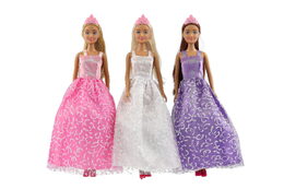 Teddies Panenka nevěsta Anlily v šatech kloubová plast 28cm asst 3 barvy v krabici 14x32x5cm