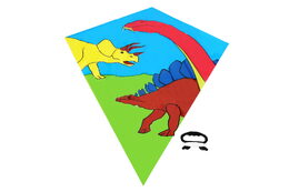 Drak létající plast 72x68cm asst 6 druhů v sáčku