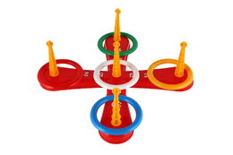 Teddies Házecí hra plast kříž s kruhy v síťce