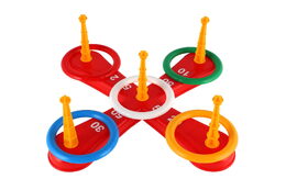 Teddies Házecí hra plast kříž s kruhy v síťce