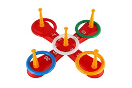 Teddies Házecí hra plast kříž s kruhy v síťce