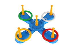 Teddies Házecí hra plast kříž s kruhy + košíčky s míčky v síťce