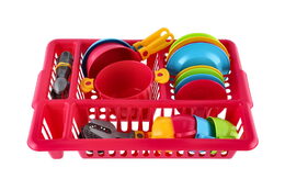 Mikro Trading nádobí s odkapávačem plast 35x28cm 2 barvy v síťce