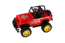 Teddies Auto policie terénní plast 22cm na setrvačník asst 2 barvy v krabičce