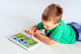 Teddies Mravenečkův tablet plast 30x20x2 cm na baterie se zvukem